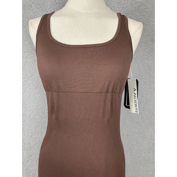 A AGROSTE athletic romper with a racerback Removable Pads Brown Size Small NWT's - Picture 2 of 8